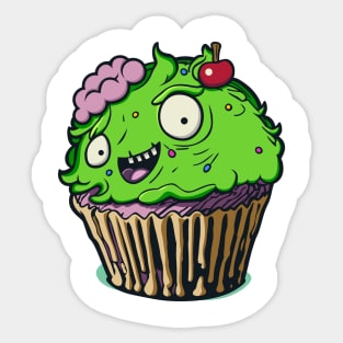 Zombie Cupcake Sticker